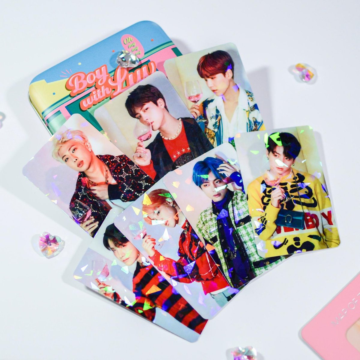 namhoonies's tweet photo. welcome to nh sh🌙ppe ‧₊˚✩彡

selling bts fanmade holographic photocards &amp; more.

let's bring some moon sparkle into your collection✨
https://t.co/xH4O0zn1Qv https://t.co/v4FrSOaM8w