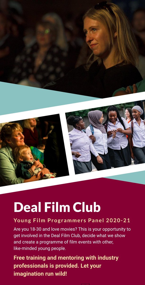 dealfilmclub's tweet photo. If you know any local people (aged 18-30) please encourage them to apply.  Email: 
hello@dealfilm.club
Deadline Fri 4th Dec. https://t.co/JGDenxxWJQ