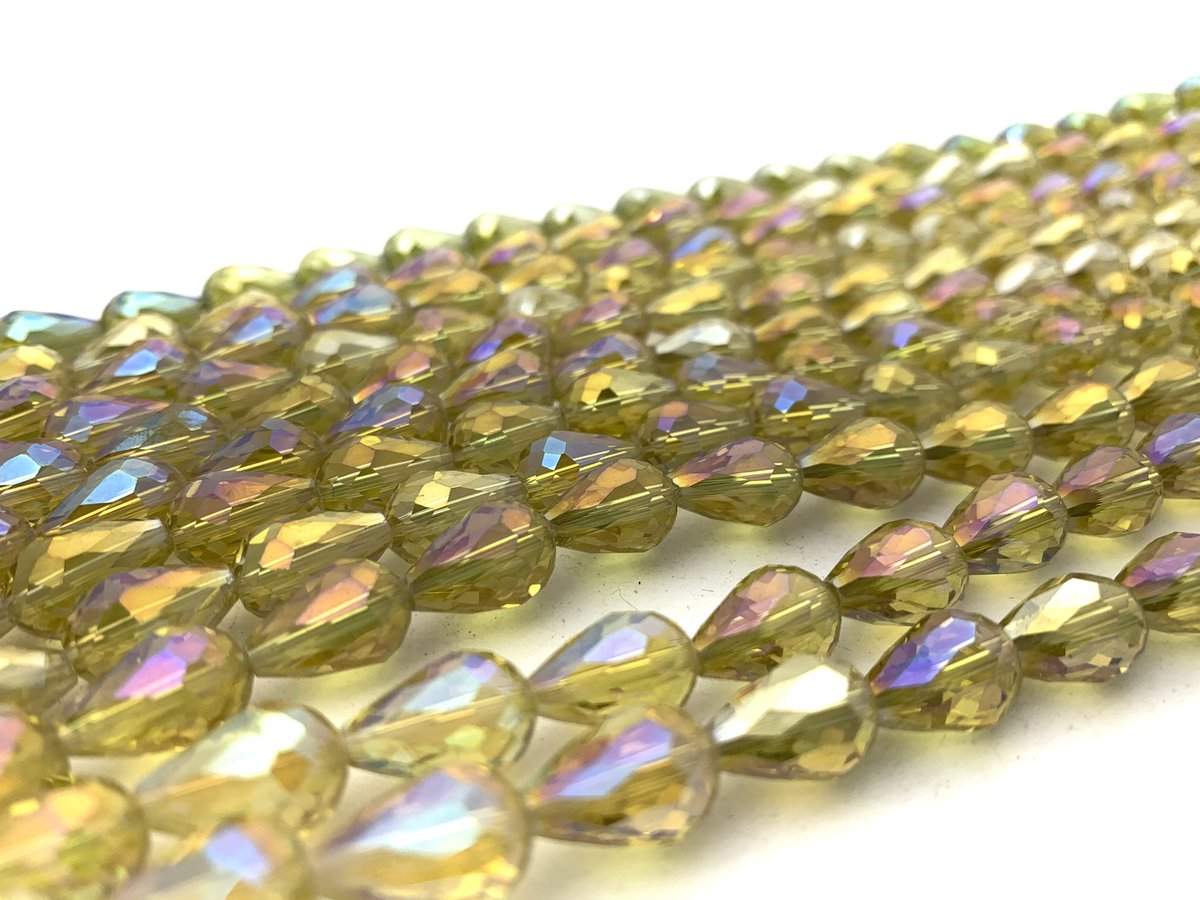 #TearDrop shape #Crystal #beads
#blue #zircon #Auroraborealis #ab #cheapartsandcrafts CheapArtsAndCrafts.com