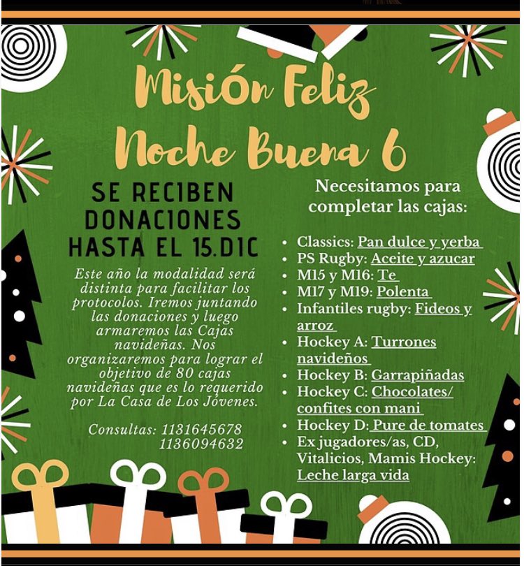 #MisionNocheBuena6 Acercá tu donación al club!