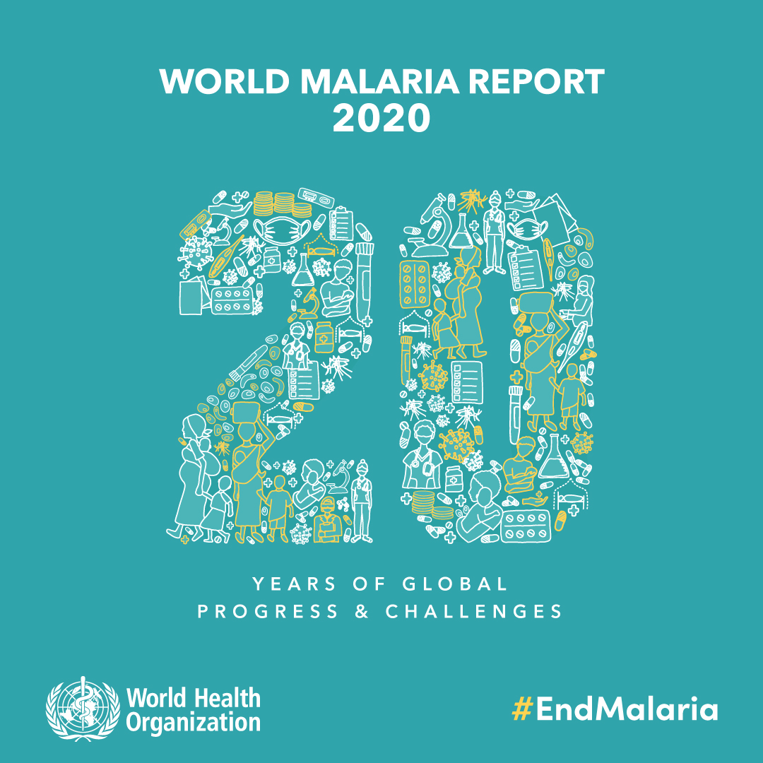  @WHO World malaria report 2020 reviews the unprecedented  #malaria response in the last 2 decades. 1.5B cases & 7.6M deaths averted. But progress has stalled at 200M cases & 400K deaths each year. Leaders need to renew their commitment to  #EndMalaria. https://bit.ly/2VfYsoH&nbsp;