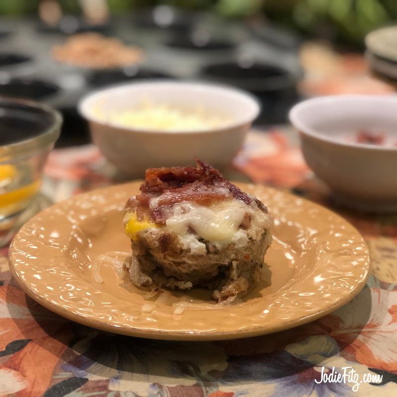 JodieFitz's tweet photo. The last of the Thanksgiving Leftovers baked into Stuffing Egg Cups with sharp cheese and bacon! https://t.co/aIv4qNbYpU https://t.co/fNcnSJwid8