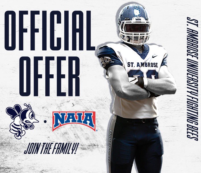 jason__45's tweet photo. Thankful and excited to have received an offer from St.Ambrose University!! @SAUfootballHC @YoTouchdwnCoach @williehayes47 @lemont_football @DeepDishFB @Jlemming18  @EDGYTIM https://t.co/uaRgH2KOAV