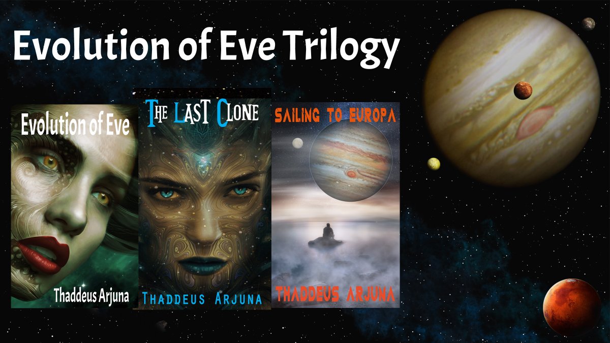 #RT <a href="/ThaddeusArjuna/">Thaddeus Arjuna. Aspiring Scribe, w/ Tidy Typos</a>

Evolution of Eve Trilogy.

Get the entire trilogy and experience all the excitement. 

#KindleUnlimited

amazon.com/ThaddeusArjuna…

#Fantasy
#ScienceFiction
#PostApocalyptic
#bookworms
#mustread
#Action
#Adventure
#bookaholics
#SFF