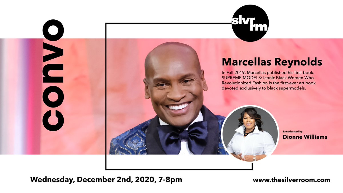 thesilverroom's tweet photo. SUPREME MODELS: Iconic Black Women Who Revolutionized Fashion 📣 #bookoftheweek

Join the convo on Wednesday! Moderated by @dionnewilliams_, we’ll be talking @MarqueeMarc on his book &amp; much more. With audience Q&amp;A too! 📲 

Sign up: https://t.co/DmzWwjfudQ https://t.co/IlgntRLaR6