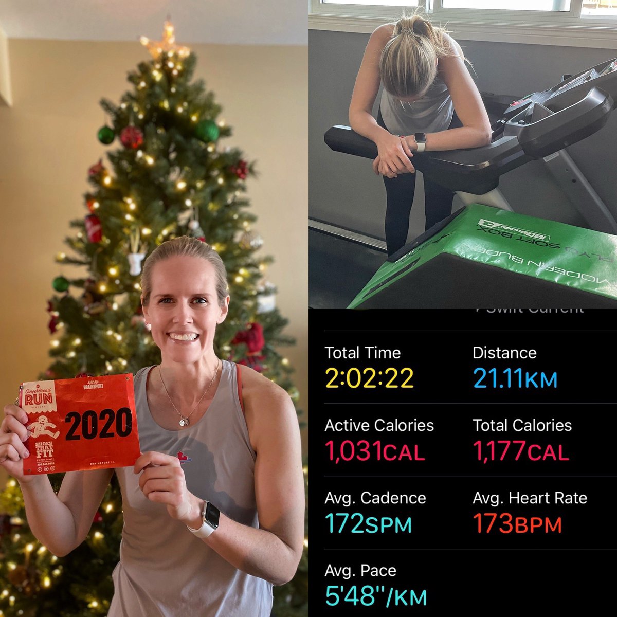 candace_toma's tweet photo. Knocked off the #GingerbreadRun half marathon in support of SaskAbilities today! Thanks for a great virtual event, @BrainsportSk! #NewPR #runchat #running https://t.co/rGfh0YgRG9