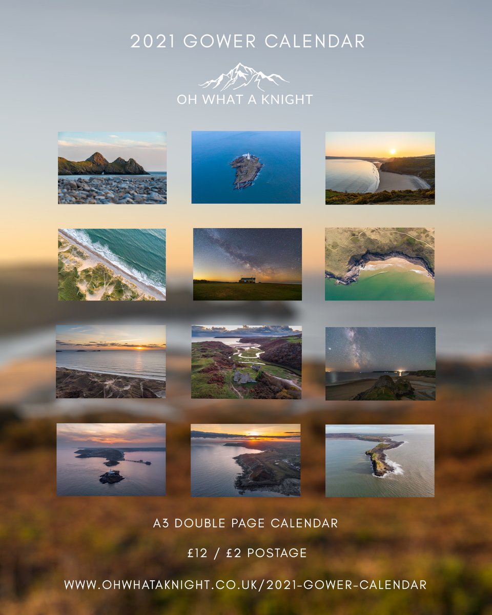 Gower 2021 Calendars will be in stock this week if you want to pick up an early Christmas present. 

I'm also offering 20% off all Gower prints &amp; canvases with a further 20% off if you buy two items or more. 

You could say its a super-duper deal.

ohwhataknight.co.uk