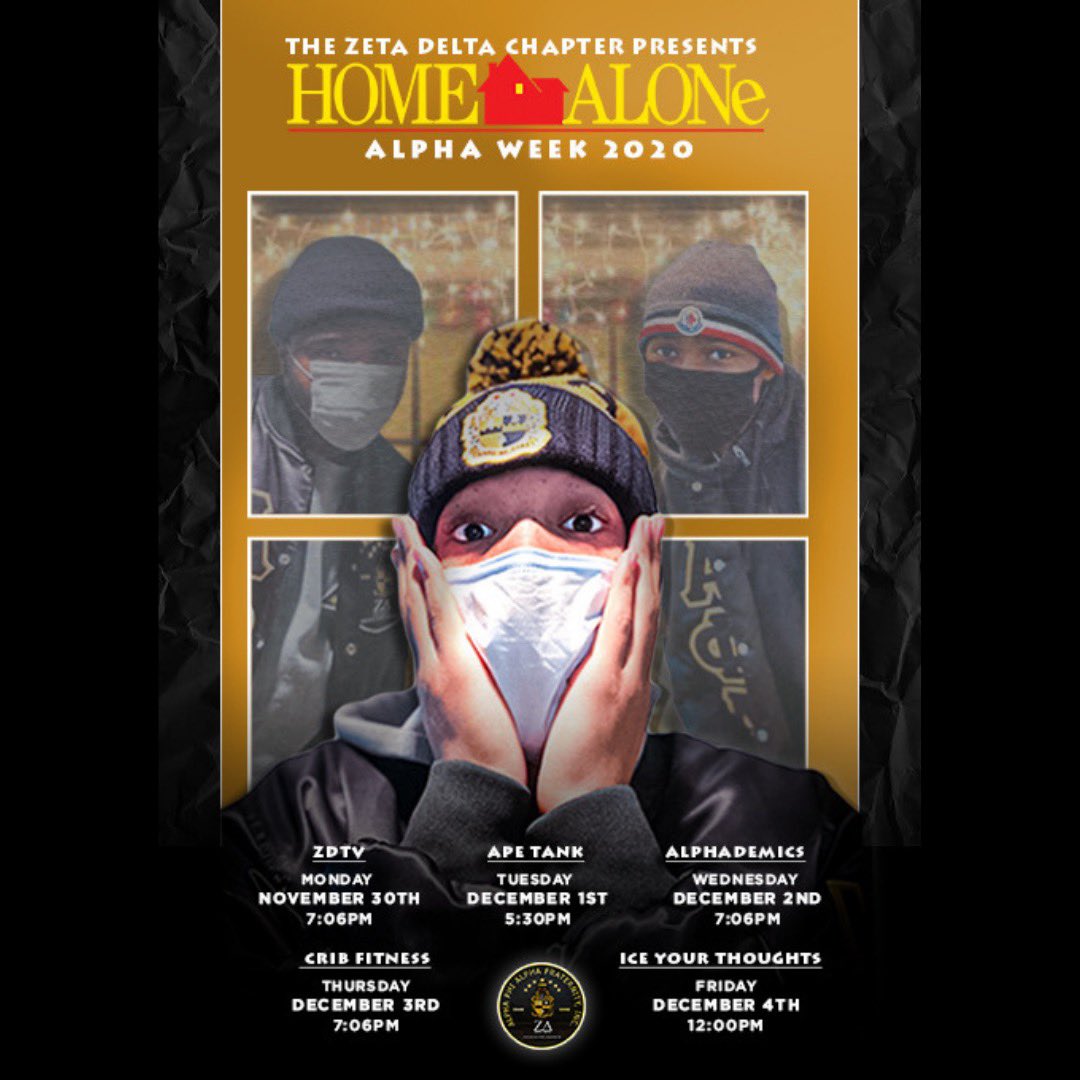 msualphas's tweet image. The holiday season is in full swing. While many of us have spending most of the year inside our homes, The Zeta Delta Chapter of Alpha Phi Alpha has decided to bring the yard to you! Join us for our annual Alpha Week from November 30th - December 4th! 🏠❄️🤙🏾