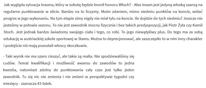localSJresults's tweet image. 🇮🇹Nawiązując do 8 punktów G.#Bresadola, to warto zaznaczyć, że już ma większą zdobycz niż #Insam przez ostatnie trzy sezony i aż się przypomniały fragmenty pewnego dosyć... dziwnego i nieprzyjemnego wywiadu, który pojawił się w 2019 roku na @Skijumpingpl🤔
#skijumpingfamily