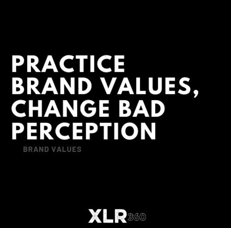 When brands are perceived wrongly, it is because they fail to practice their core brand values. 

Every brand needs to understand that Brand Values matter! #XLR360 #Marketing #BrandValues #brandvaluesmatter