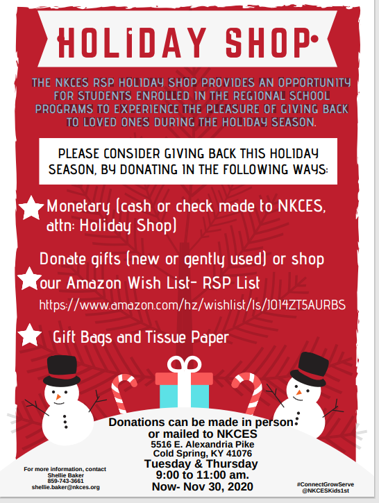 ☃Please consider giving back this holiday season by donating to the <a href="/NKCESRSP/">NKCES-RSP</a> Holiday Shop!
#ConnectGrowServe #HolidaySeason
amazon.com/hz/wishlist/ls…