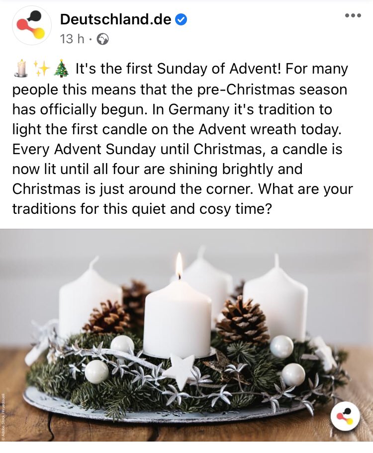 FrauMcLeod's tweet photo. #germanculture   #languageconnectsus #adventskranz https://t.co/BDr39PL5CI