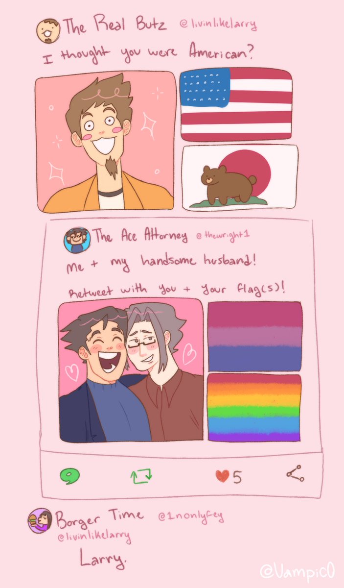 vampico's tweet photo. Larry isn’t exactly the brightest... #AceAttorney #narumitsu https://t.co/CCD1yUVeJz