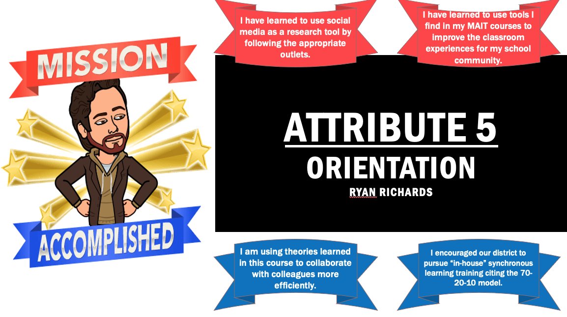 MaryMurphyBowne's tweet photo. Congratulations @RyanR_MAIT on using what you are learning in class to solve problems where you work. That is exactly what Attribute 5 is about! #ALmastermind https://t.co/AXitp4D2DP