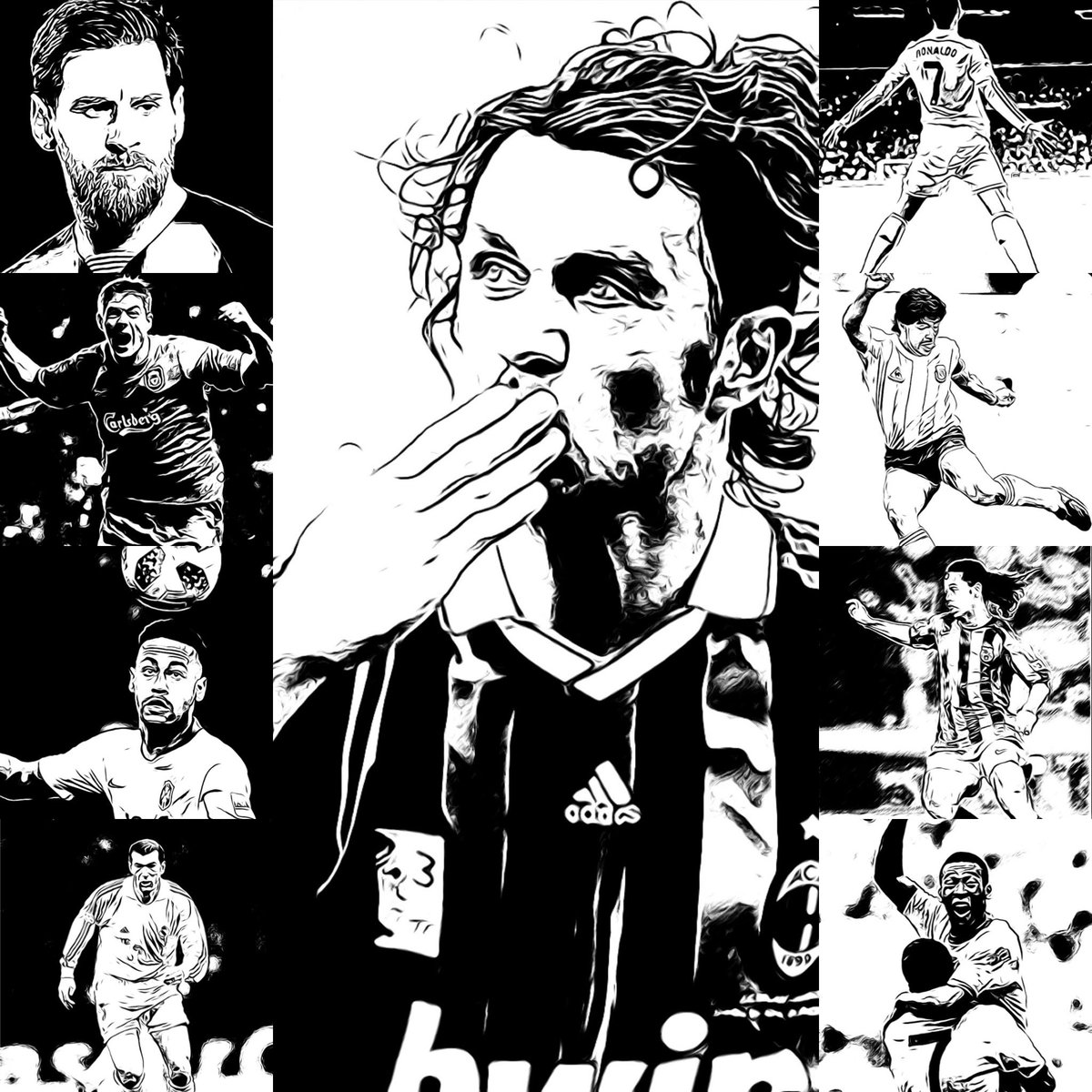 Legends Collection now available to purchase from my Etsy shop (link in bio)
#footballart #footballartwork #footballprints #maradona #pele #paolomaldini #alessandrodelpiero #stevengerrard #holytrinity #georgebest #zidane #neymar #messi #ronaldo #ronaldinho #cruyff #thierryhenry https://t.co/WXezsIWSpx