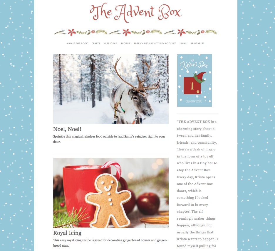 STaylorWrites's tweet image. Looking for a Christmas book for a young reader in your life? Check out THE ADVENT BOX at scbwi.org/scbwibookstop-… and then swing by my website for lots of activities to keep the kids busy all December! #SCBWIBookStop #Christmas2020 #HolidaySeason #middlegrade