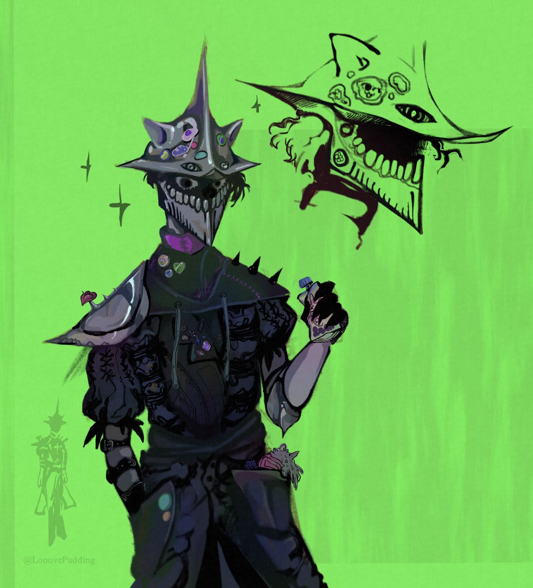 LooovePudding's tweet photo. just rewatched #dorohedoro and make sona for myself hehee... 
#ドロヘドロ https://t.co/E2A7NhdHbh