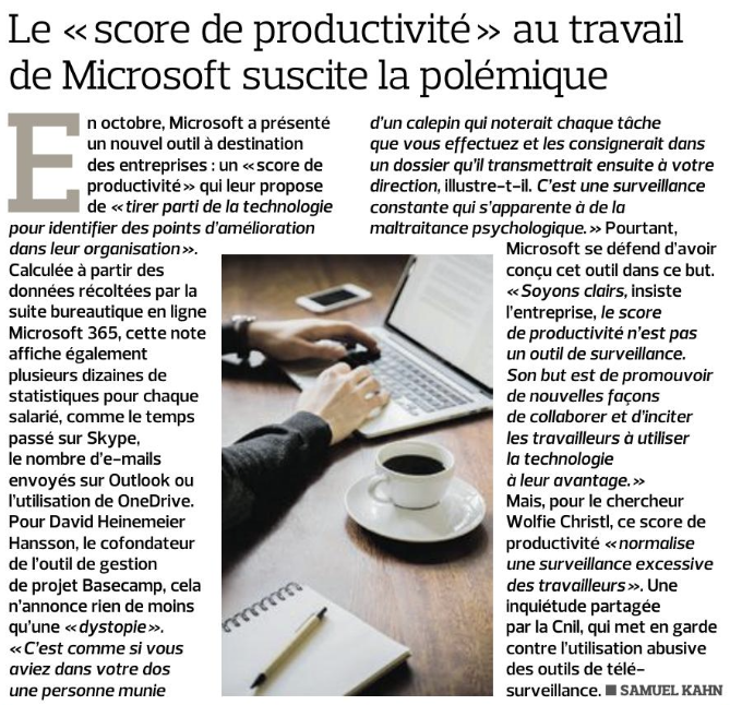 faure_t's tweet photo. Ceux pour qui on a rendu obligatoire l'usage de Teams, comment vous sentez-vous ? Vous êtes espionnés. Votre productivité est calculée par Microsoft. Pas heureux des critères ? Vous n'avez pas la parole. La protection des données est aussi un sujet B2B. https://t.co/FZxuajTpyE