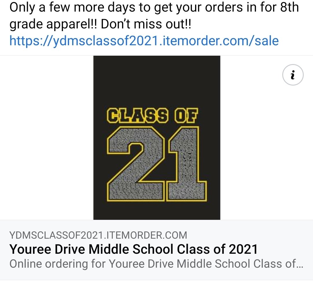 YDMS_Spartans's tweet photo. Only a few more days! 8th graders Visit the YDMS website to place your order 💛🖤💛 https://t.co/Yq8F3NjOZi