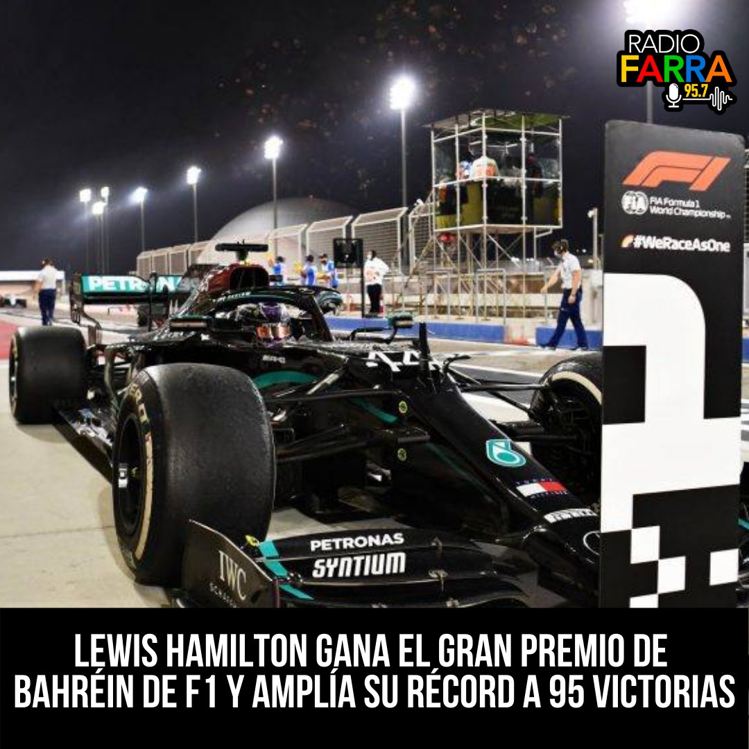 #F1
El inglés Lewis #Hamilton (Mercedes), que había igualado matemáticamente el récord histórico de siete Mundiales de #FórmulaUno del alemán Michael #Schumacher, ganó este domingo el Gran Premio de #Bahréin, en el circuito de Sakhir. https://t.co/bCzyQYcmiL