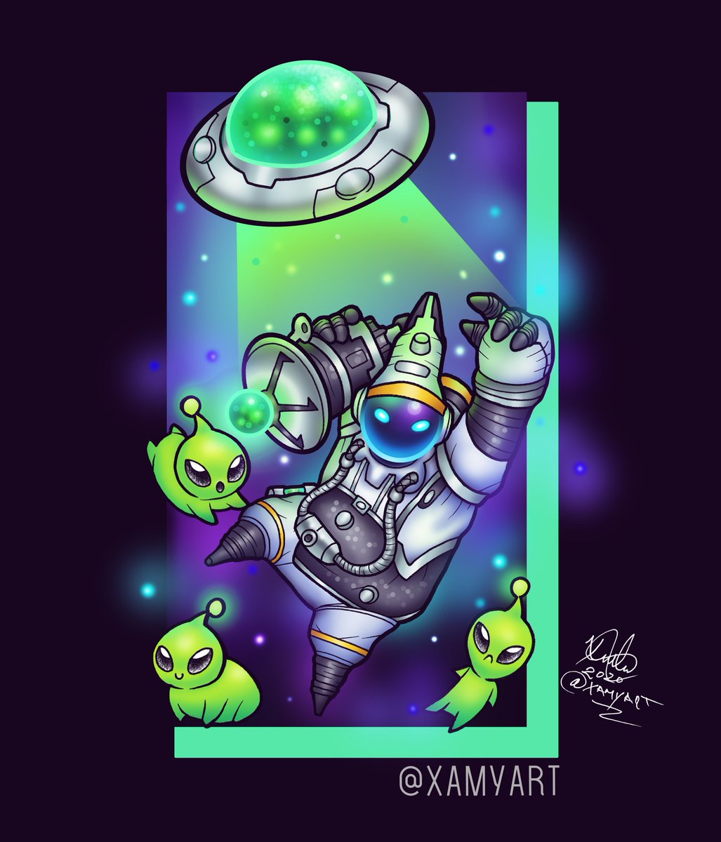 Astronaut Bard, gift for an active donor in <a href="/kofi_button/">Ko-fi</a> 🖤 Thanks for the support #LeagueOfLegends #LeagueOfLegendsFanArt #lol #ArtofLegends #ArtistOnTwitter #bard