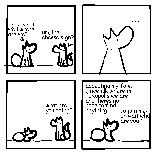 SapkaTheHat's tweet photo. cheese-quest:
p.1-4

the story of a fox's quest for some cheese
#cheesequest #comic #funnyfox #art https://t.co/W9Wf9haPOZ