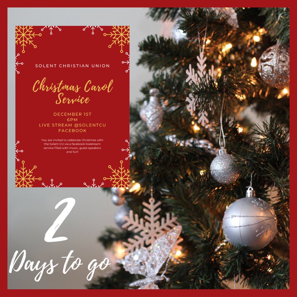 SolentCU's tweet image. 2 days to go until our Christmas Carol livestream service!🎄👀