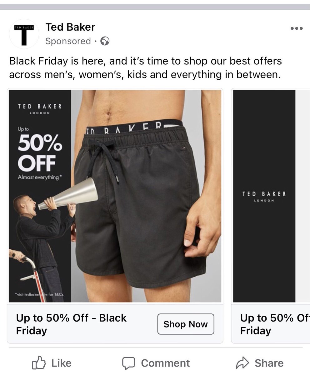 FionaGTC's tweet photo. @ted_baker - interesting advert #oops https://t.co/Oc5qnpjLqv