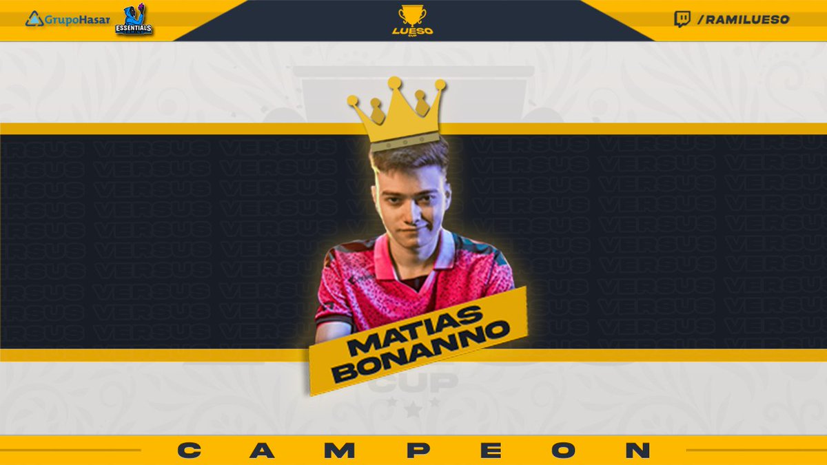LuesoCup's tweet photo. 🎉 ¡TENEMOS UN GANADOR!

Mati Bonanno, jugador de @KRUesports, se consagró campeón de la primer edición de la copa.

Agradecemos a todos los que apoyaron el torneo, desde el lugar que sea. Esperamos que les haya gustado.

¡Felicitaciones @Matiasbonanno9! 🤪

#LUESOCUP 🏆 https://t.co/CeQuZ3FcVd