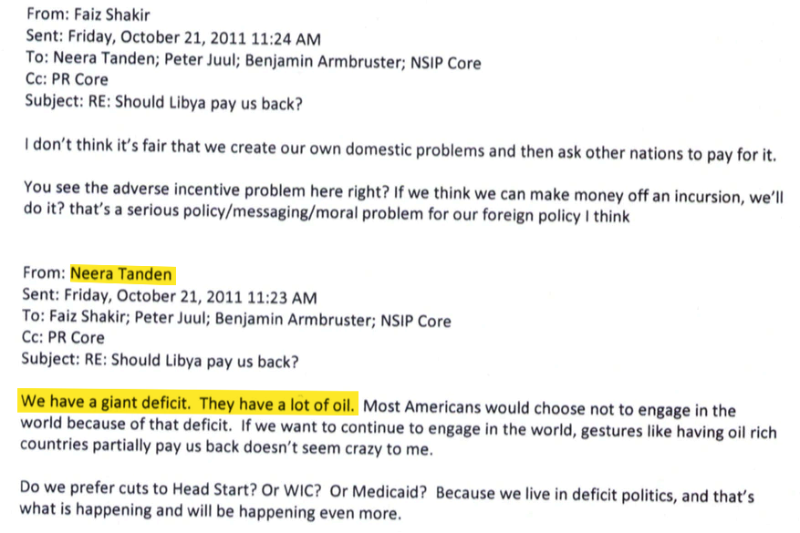 s_m_marandi's tweet photo. Pure evil

Biden has picked Neera Tanden to head the US Office of Management &amp; Budget

She said the US should force Libya to pay the US govt with its oil wealth to decrease the budget deficit

They destroyed the country &amp; want to be paid by the victim too
https://t.co/Ykl0PaJRYW https://t.co/CxyuWXz56n