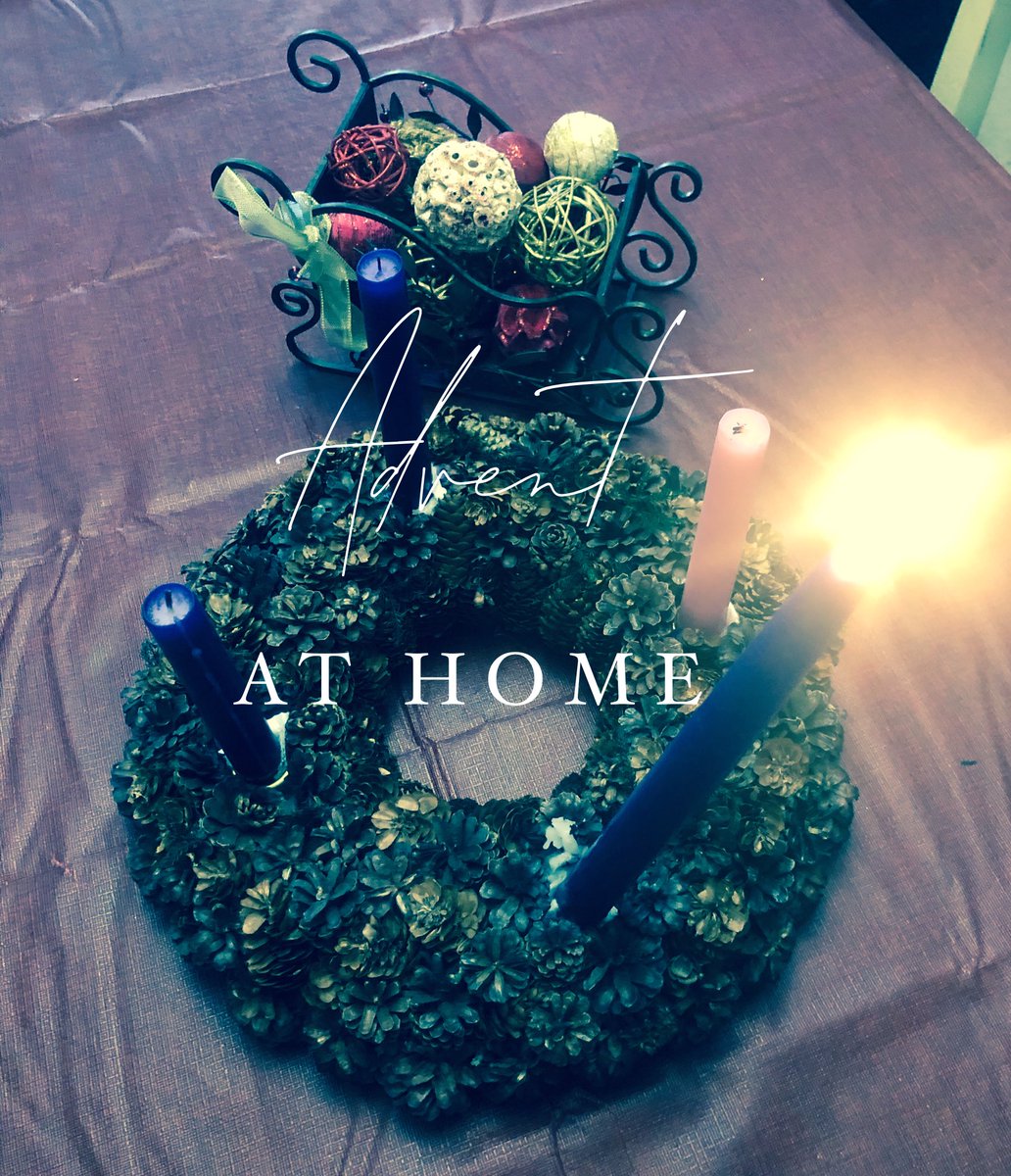 Justymae's tweet photo. Time for the Advent Challenge from @bustedhalo. #BHAdvent20. Today is #adventatHome. First Sunday of Advent candle is lit π― https://t.co/TKgQtWvFP9