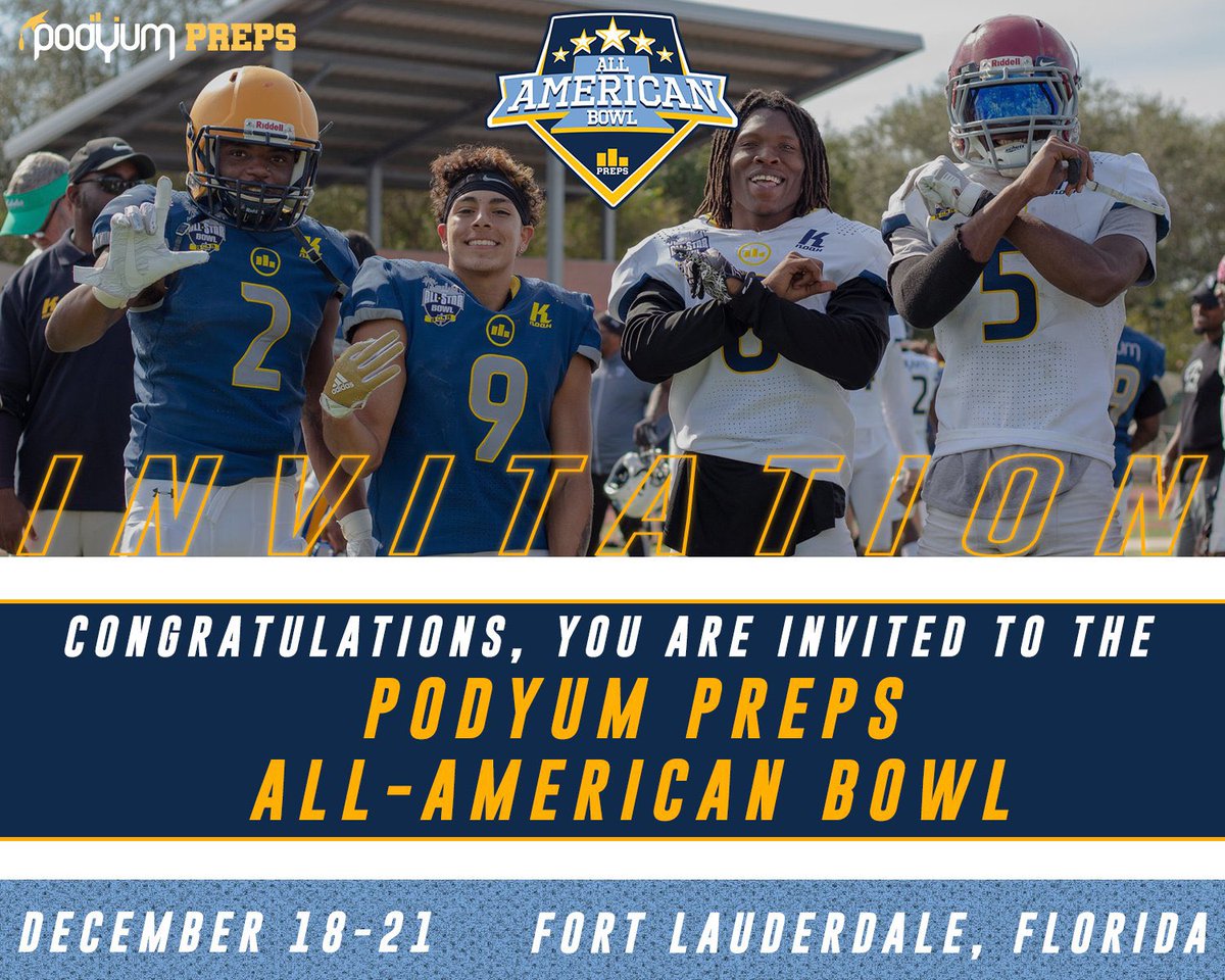 Excited to say I’ve been invited to the podyum preps all-American bowl wouldn’t be possible without my teammates <a href="/JBOYS_FOOTBALL/">Jefferson Football</a>