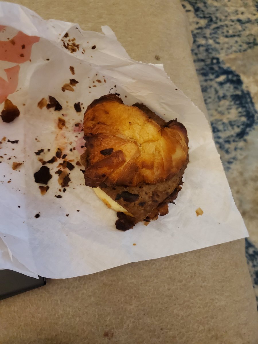 WattonDawn's tweet photo. Completely lost my appetite.  I'm a regular customer here. I don't understand why I would be served this. I don't have any more cash on me till tomorrow and that was my dinner. Starved/disgusted@dunkindonuts https://t.co/tbSqATyFr0