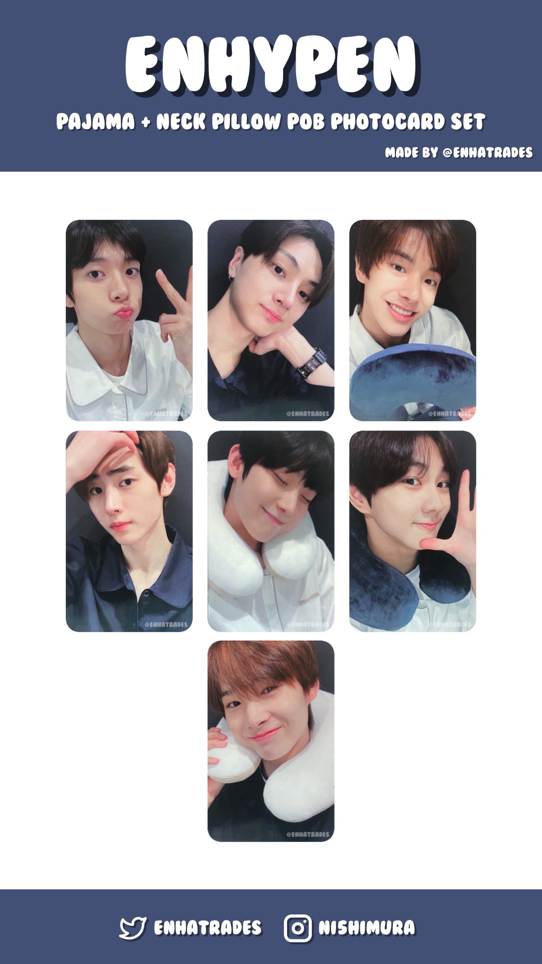 K-POP+アジア ENHYPEN - ENHYPEN photo set neck pillow POB ENHYPEN Weverse neck pillow JAPAN Limited Official Photocard