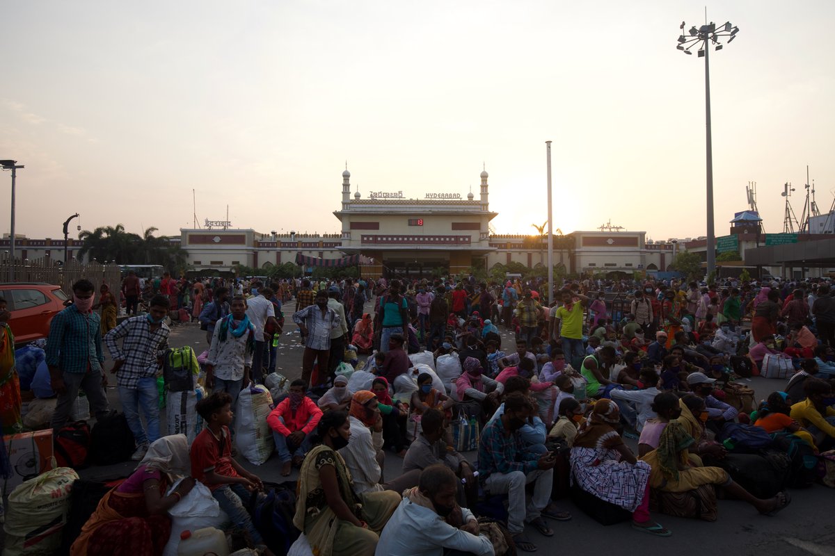 Hyderabad means business. These workers were going back during the lockdown. Many of them returned to Hyderabad from their failed states which cannot create employment due to religious and caste considerations.