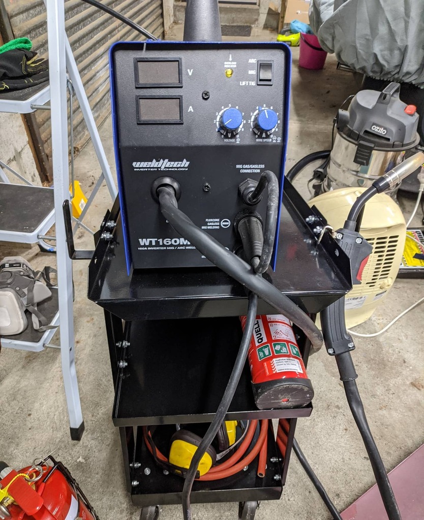 LikePetrol's tweet image. Pulled the &quot;old&quot;(used once) welder out for some practice on panel steel today. It&apos;s ugly, but I think I have it dialed in; real low voltage to not poke holes in it. Oh, finally picked a trolley up for it too.  #welding #weldtech #fabrication instagr.am/p/CIM63mEFaA6/