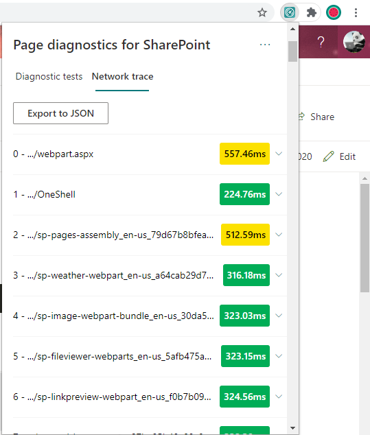 I am happy to learn that there is a tool to find the performance of the SP Page. Finally, I can measure how much time each webpart takes to load and what is causing the performance issue. 

#Page #Diagnostics for #SharePoint tool: aka.ms/perftool
