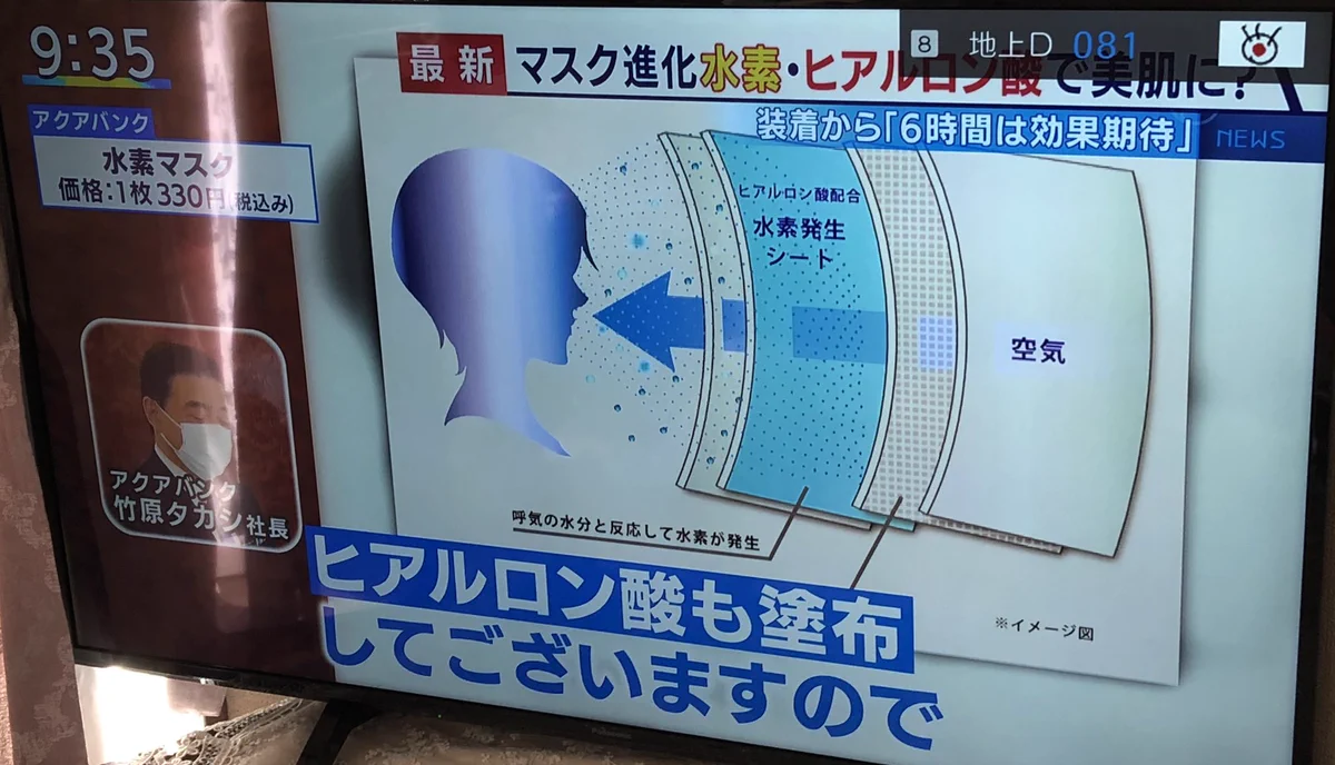水素水の次はこれが来る？美肌効果が期待される水素マスクwww