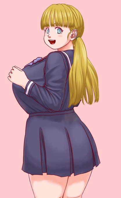 元がとてもでっかいので肥満化イラストとしての威力は低い 