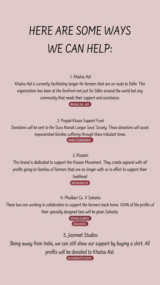 permanpandal's tweet photo. Here are some other ways to help out! @Khalsa_Aid @Sahaita @phulkarico 
#PunjabFarmers https://t.co/Ep9f6PTCdO
