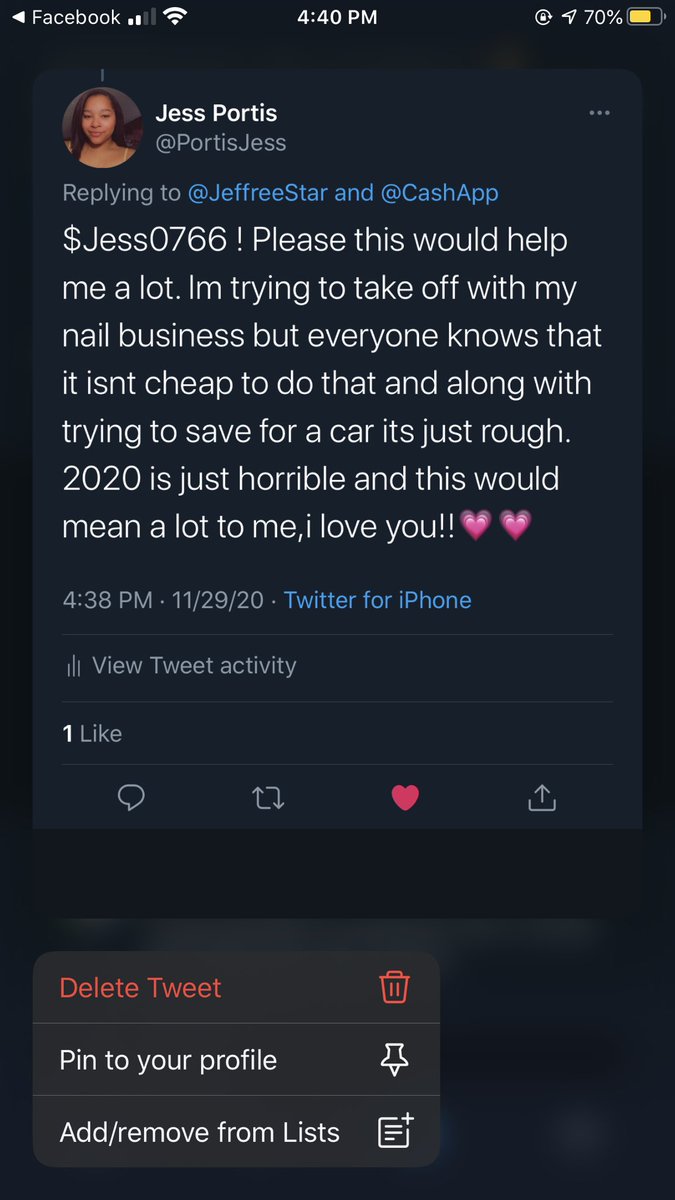 PortisJess's tweet photo. @JeffreeStar $Jess0766 ,anything would help💗 https://t.co/hDtHZD0fnK