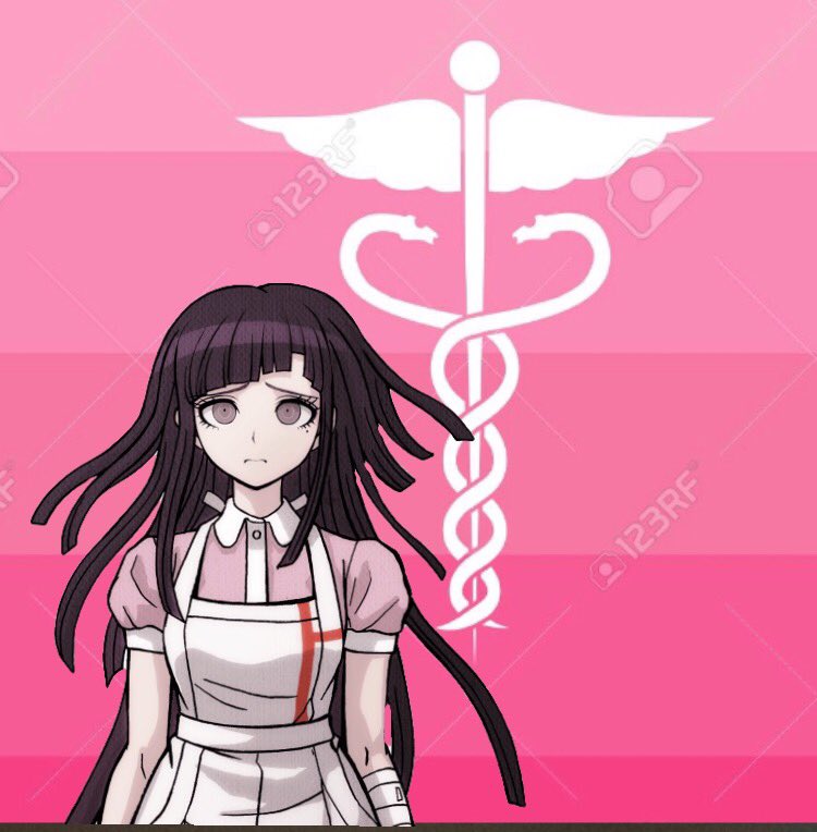 CaringMikan's tweet photo. “E-Eh? W-What a-are y-you d-doing?”

Mikan looks down then looks up at Junko. https://t.co/AGmN8fYlMi