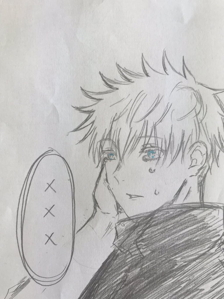そこら辺にあった紙で描きました。
「普段泣かないキミだから」 
