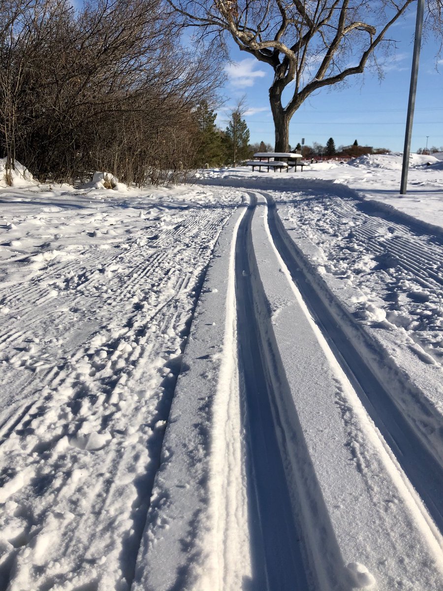 Saturday XC Ski in Saskatoon on Meewasin North #sunweststressrelief