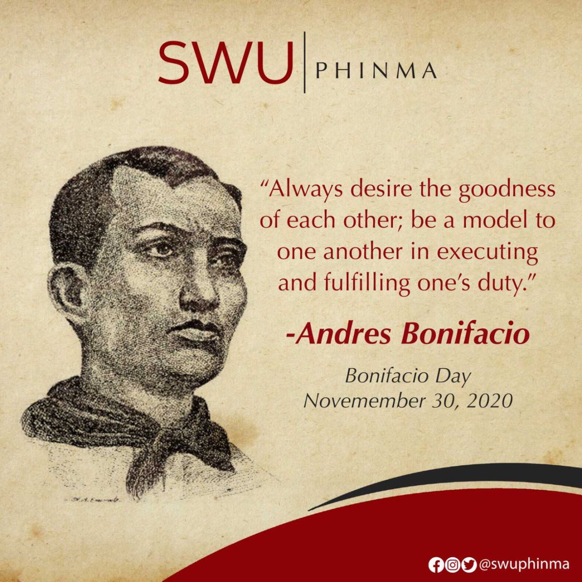 November 30 is a holiday in the Philippines dedicated to the birth anniversary of Andres Bonifacio, the Father of the Philippine Revolution.

May his passion and courage inspire us to achieve more for our dreams, for our family, for our community and for our country.