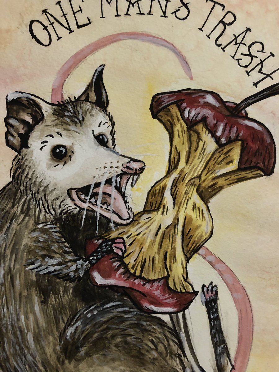 DesignsKalohe's tweet photo. Just finished this Opossum commission 

He’s pretty cute. 

Commissions are open for the next week for right before Christmas! https://t.co/Jki14fcHcE