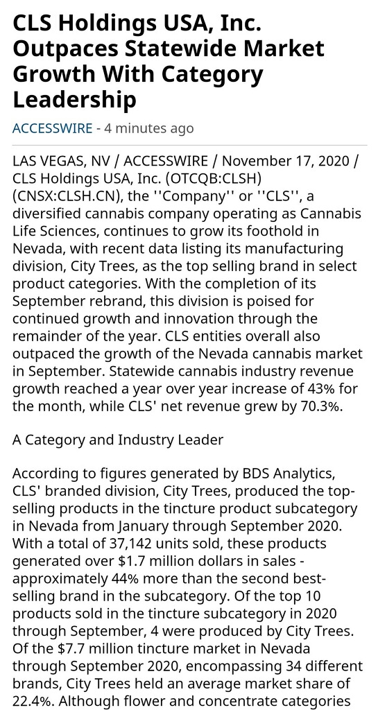 $CLSH News Outpaces Statewide Market Growth
https://t.co/KJ2o5XtIV8
#cannabis #marijuana #CBD #wsj #nytimes #business #forbes #latimes #CSE #canadianstockexchange #barronsonline #IBDinvestors #ESPN #WGN #Investors #Benzinga #VireoHealth #rwbbrands #wearejushi #1933Industries https://t.co/vsyVx7Bijj