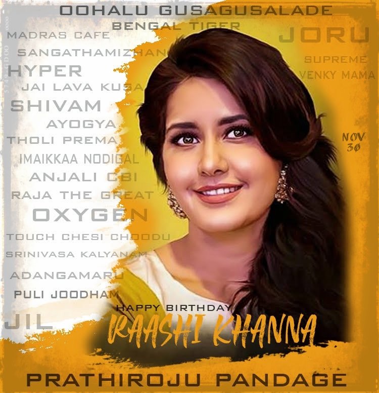 LatesttUpdates's tweet photo. Wishing A Very Happy Birthday EverGorgeous &amp; Multitalented Lady @RaashiKhanna  ♥️

#RaashiKhanna @RaashiKhanna  
#HBDRaashiKhanna https://t.co/54R0UdNG9H