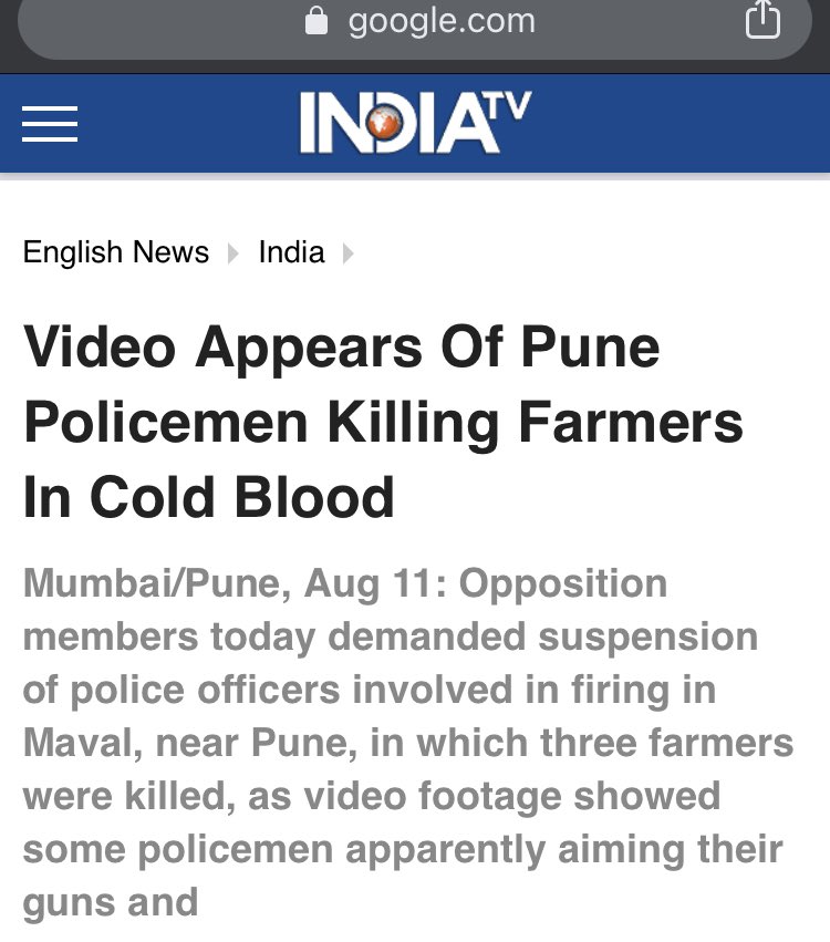 Congress CM Chavan and NCP Dept. CM Ajit Dada, holding office were experienced and very well known for their understanding of rural issues. There was a huge Police presence already at the place of protest, many experts later mentioned that it could be a planned activity. +