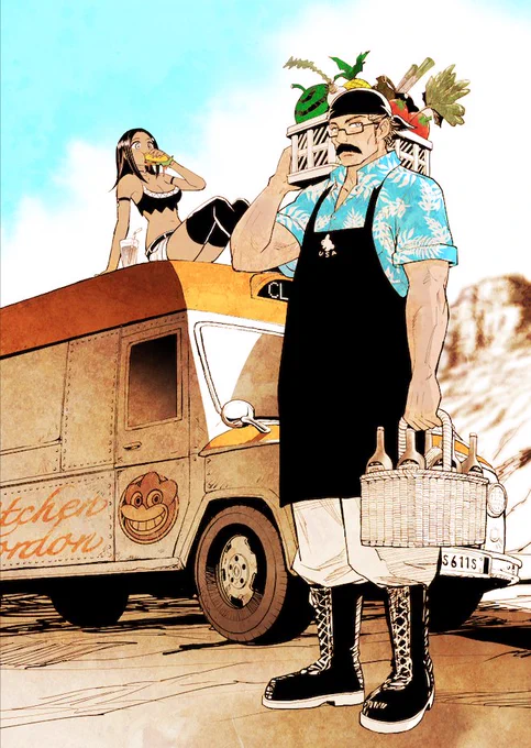 クレイジーフードトラック第1巻ご予約受付中です。美味いゴハンと美女と旅。おっさんの夢がぎっしり詰まった漫画です。12月9日に発売。どうぞよろしく! 